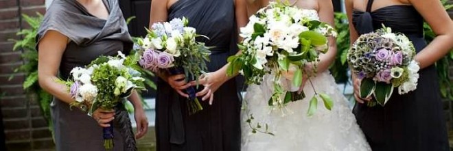 bridal bouquets lavender roses garden flowers stephanotis