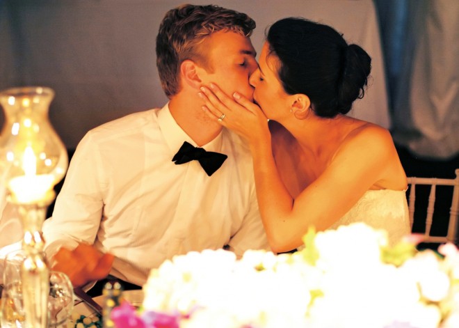 Romantic Kiss Bride and Groom Candid Wedding Photography Peter Van Beever
